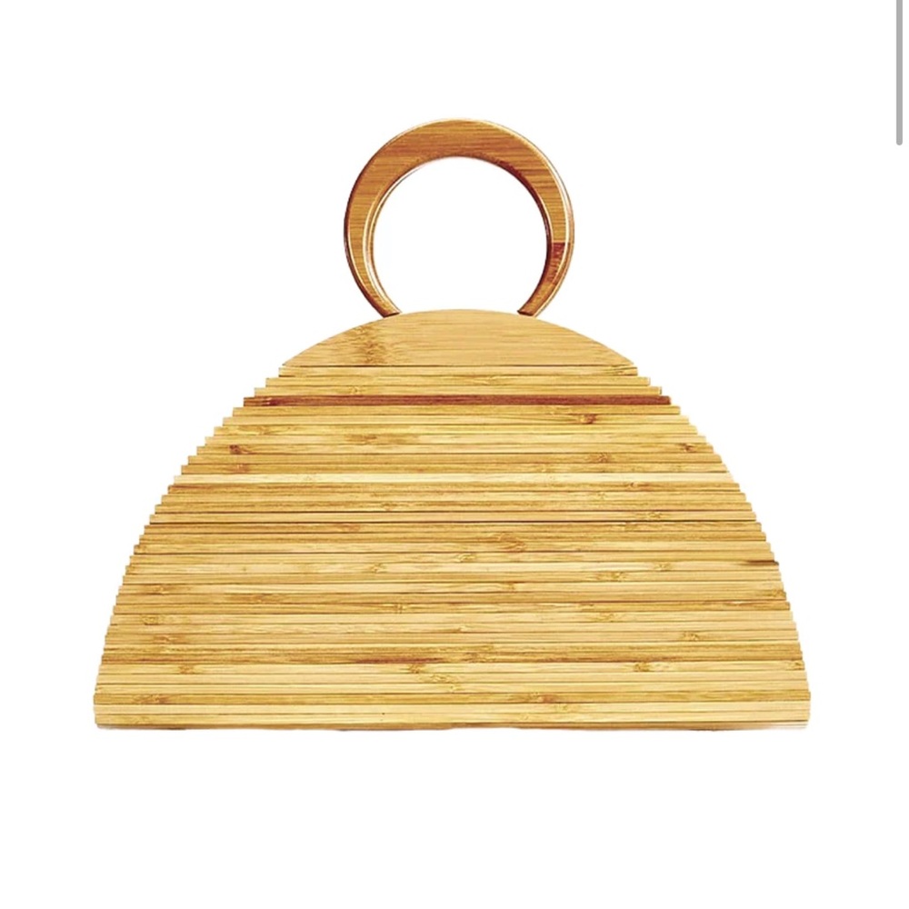 NWT wooden slat purse